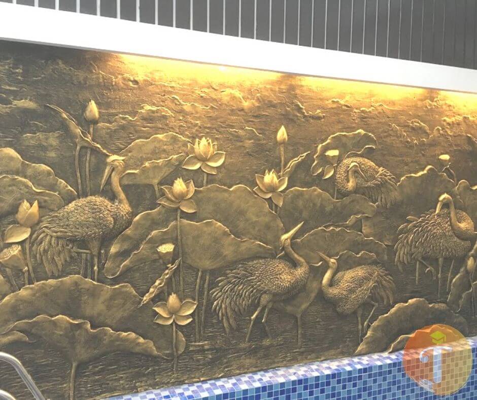thi công phù điêu vẽ tranh tường 3d tại Đà Nẵng