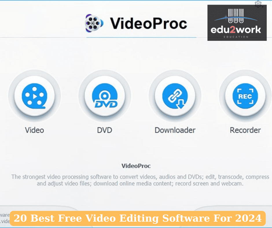 VideoProc - free video editing software for beginners