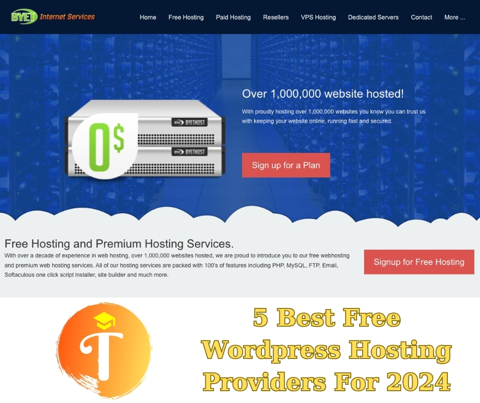 Byethost - free WordPress hosting providers with no ads