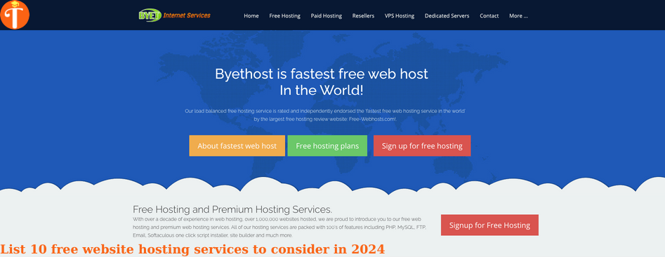 best free hosting website